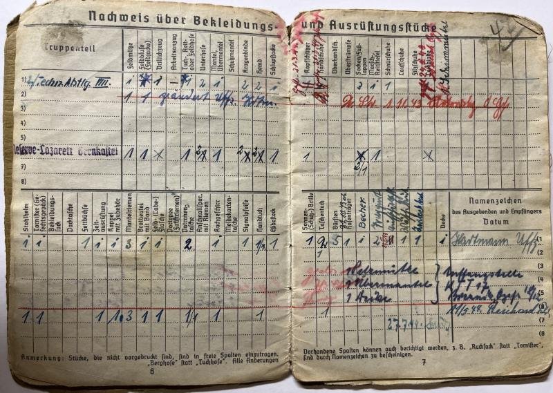 Soldbuch - WH (Heer) - Fest.Inf.Btl.1462 - Vogt — image 5