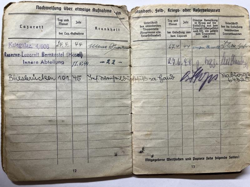 Soldbuch - WH (Heer) - Fest.Inf.Btl.1462 - Vogt — image 7