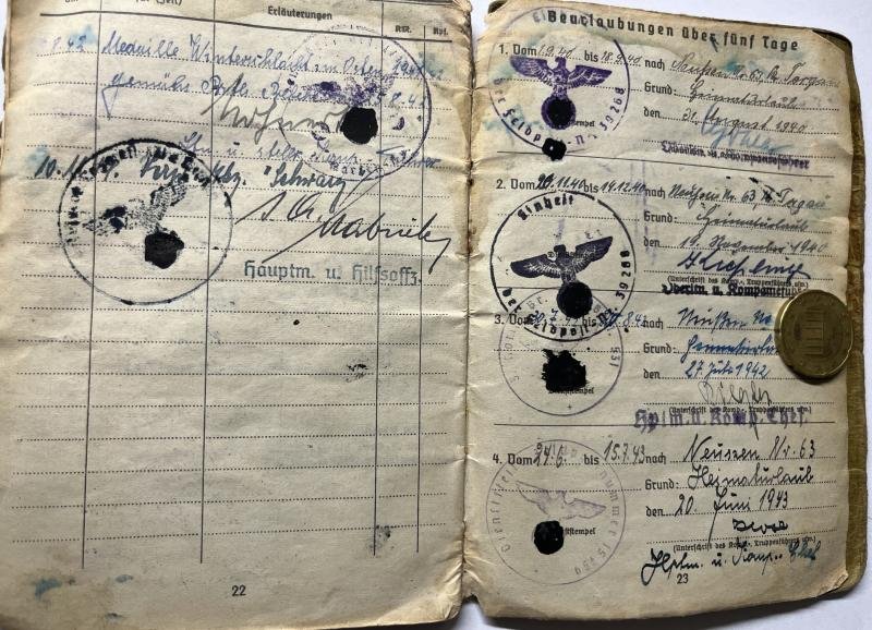 Soldbuch WH (Heer) - 180.Inf.Div. - Lüth — image 10