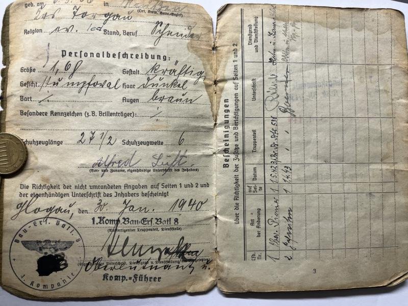 Soldbuch WH (Heer) - 180.Inf.Div. - Lüth — image 3