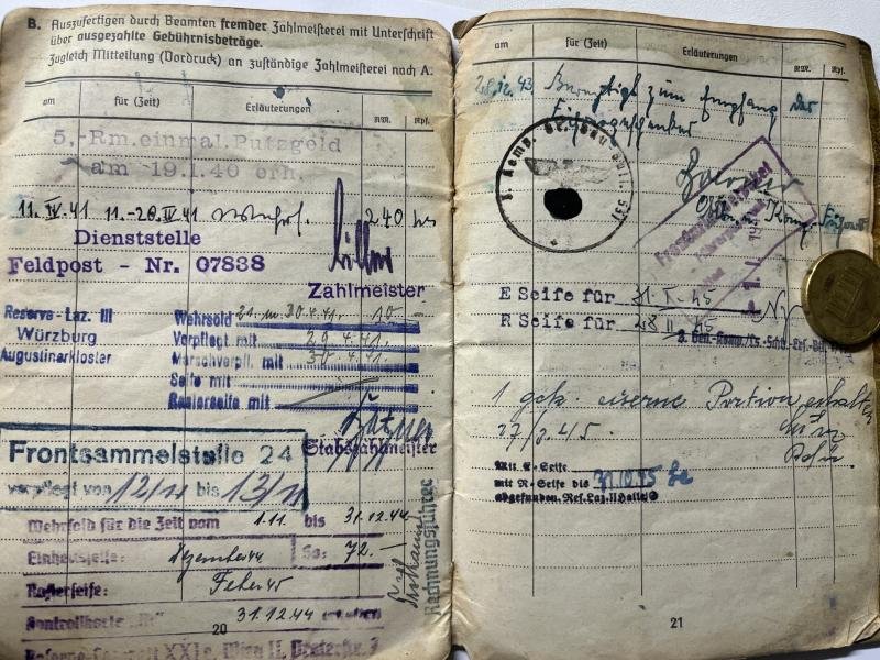 Soldbuch WH (Heer) - 180.Inf.Div. - Lüth — image 8