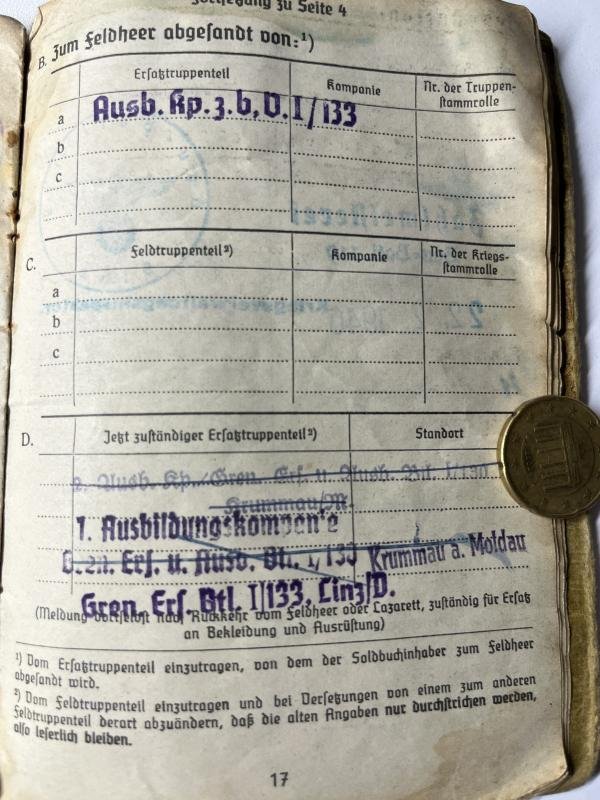 Soldbuch WH (Heer) - 180.Inf.Div. - Lüth — image 9