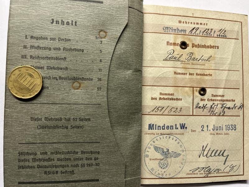 Wehrpass - WH (Heer) - 32.Inf.Div. - Bartsch — image 2