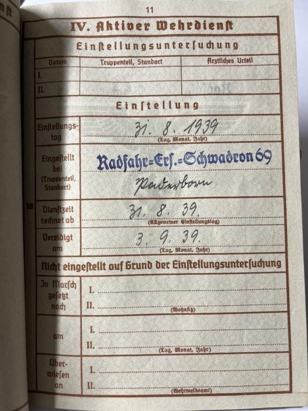 Wehrpass - WH (Heer) - 32.Inf.Div. - Bartsch — image 4