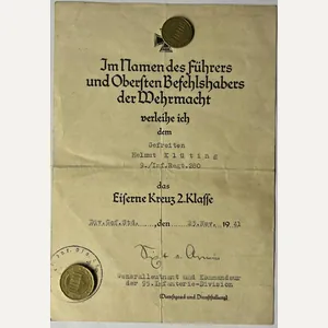 Citation - WH (Heer) - 95.Inf.Div. - Klüting