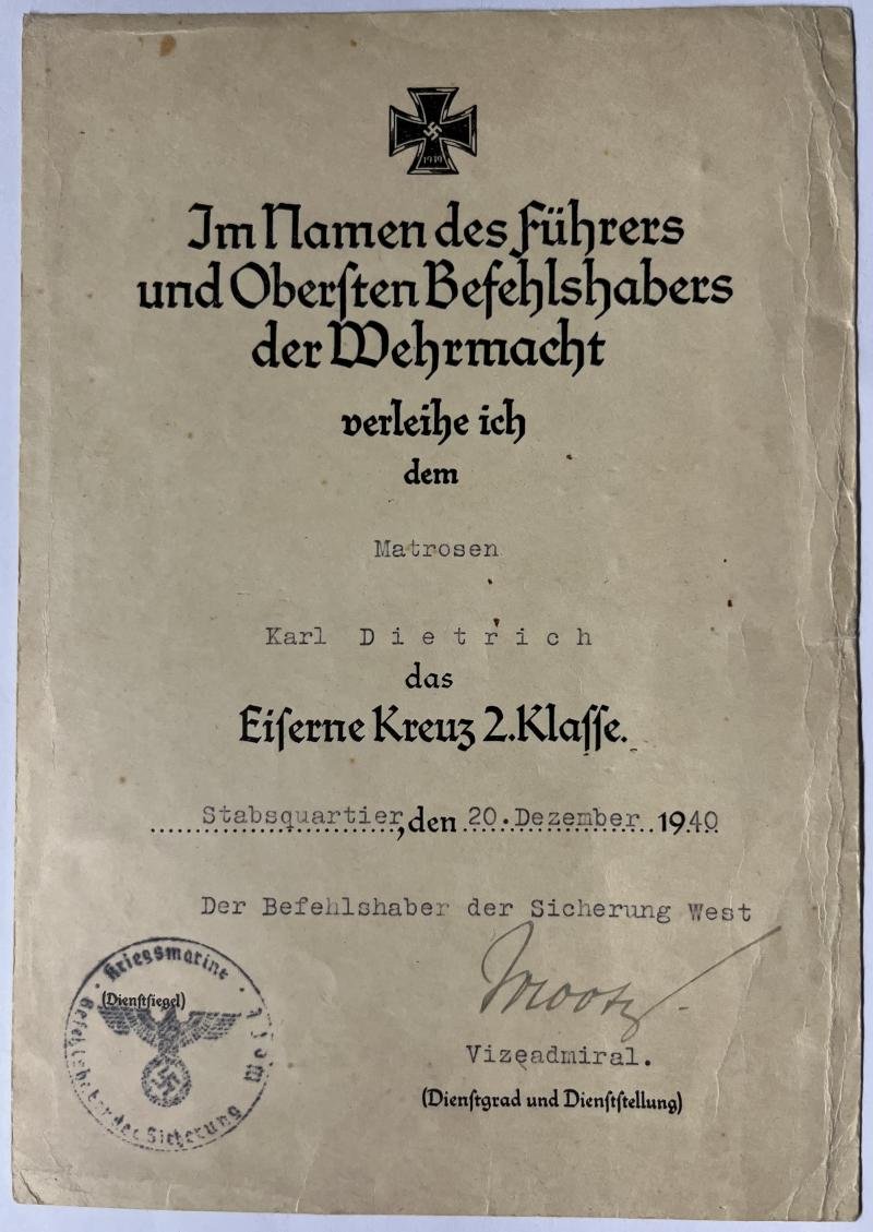 Citation - KM - 'Sicherung West' - Dietrich — image 2