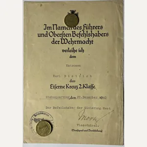 Citation - KM - 'Sicherung West' - Dietrich