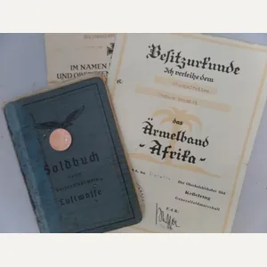 Soldbuch /citations - Luftwaffe - 'Afrika' - Schmidt