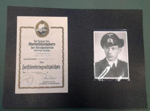 WW2 German Document for Combat Award