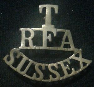 Royal Field Artillery Territorial Bttn Shoulder Title