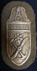WW2 GERMAN ARMY (HEER) NARVIK 1940 SHIELD