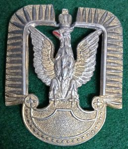POLISH WW2 AIR FORCE WARRANT OFFICERS CAP BADGE