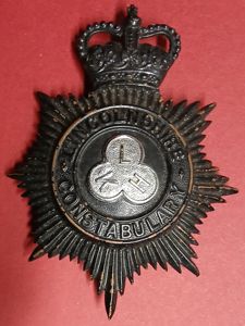 POLICE NIGHT HELMET PLATE LINCOLNSHIRE CONSTABULARY