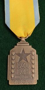 BELGIUM MEDAL FOR COLONIAL WAR EFFORT 1940-45