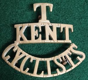THE KENT CYCLISTS shoulder title circa 1910-20