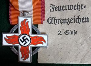WW2 GERMAN FIRE BRIGADE HONOUR CROSS