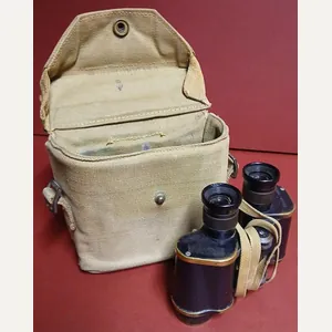 WW2 BRITISH ARMY BINOCULARS No2 MKII & POUCH .