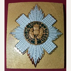 SCOTS GUARDS OFFICERS CROSS BELT PLATE
