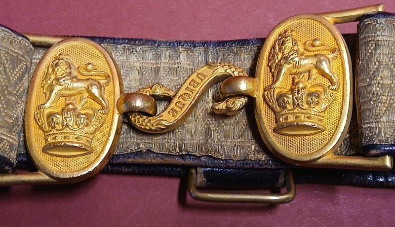 VICTORIAN OFFICERS SWORD BELT & BUCKLE — image 2