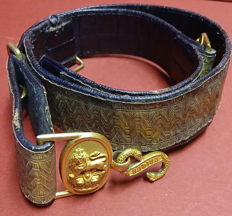 VICTORIAN OFFICERS SWORD BELT & BUCKLE — image 3