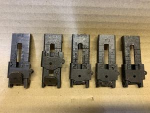 LEE ENFIELD No4 REAR SIGHTS X5 IN VARIOUS STATES OF …