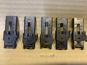 LEE ENFIELD No4 REAR SIGHTS X5 IN VARIOUS STATES OF …