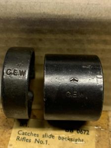 LEE ENFIELD No4 MILLED BAND SET, BRITISH C.E.W MARKED