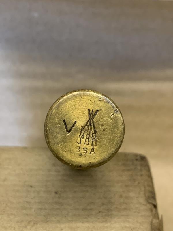 LEE ENFIELD WW1/2 BSA INSPECTION MARKED BRASS OIL BOTTLE — image 2
