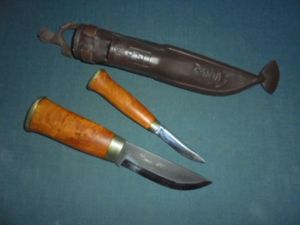 Scarce Altti Kankaanpaa Twin Set Puukko Knife S/n 02918