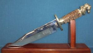 Large Fred James The Hunter's Companion Bowie Knife S/n 02946