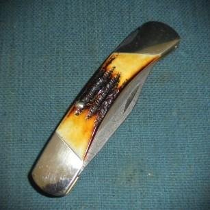 Bear & Son Damascus Folding Knife S/n 03037 — image 3