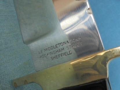Large J.E.Middleton Bowie Knife S/n 03067 — image 7