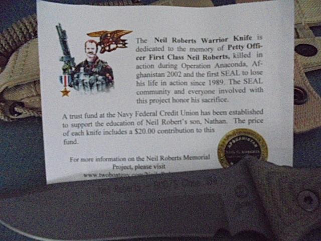 Scarce Chris Reeve Neil Roberts Warrior Knife S/n 03118 — image 2