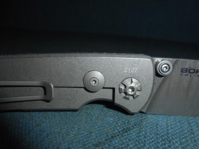 Scarce Boker M4 Sherman Damascus Folder S/n 03144 — image 9