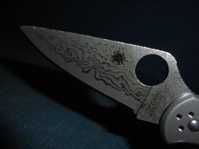 Spyderco Delicate 4 Damascus Folder S/n 03146 — image 5