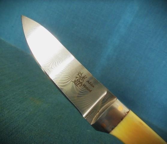 Rare Alan Wood Damascus Knife S/n 03157 — image 8