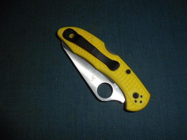 Spyderco Salt 2 Yellow Serrated Folder S/n 03160 — image 2