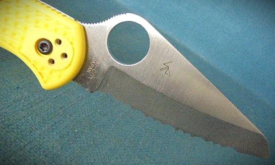 Spyderco Salt 2 Yellow Serrated Folder S/n 03160 — image 5