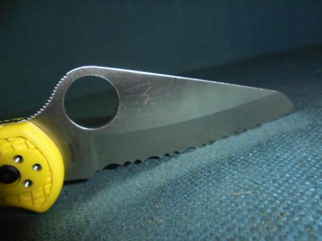Spyderco Salt 2 Yellow Serrated Folder S/n 03160 — image 9