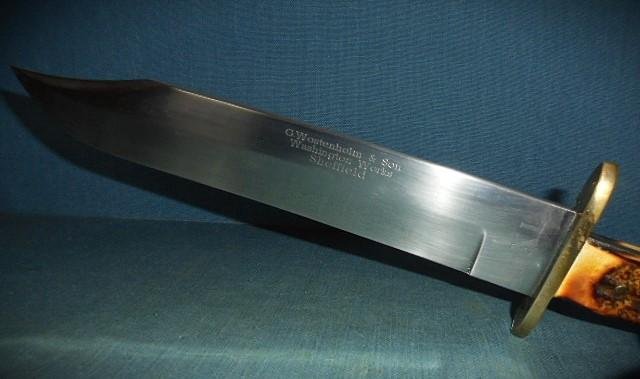 Huge George Wostenholm Bowie Knife S/n 03187 — image 7