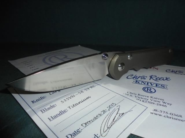 2013 Dated Chris Reeve Large Sebenza Locking Knife S/n 03223 — image 5