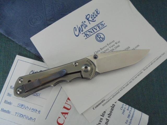 2016 Dated Chris Reeve Small Inkosi Plain Locking Knife S/n 03222 — image 3