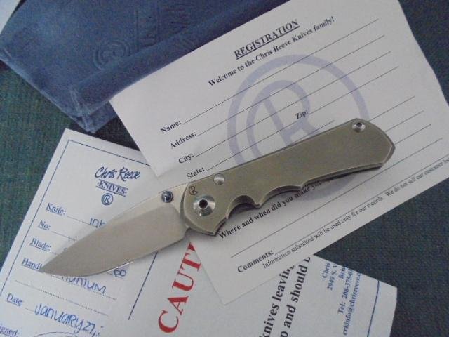 2016 Dated Chris Reeve Small Inkosi Plain Locking Knife S/n 03222 — image 4