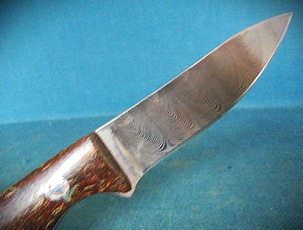 Rare Alan Wood Damascus Knife S/n 03227 — image 4