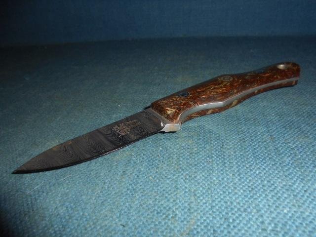 Rare Alan Wood Damascus Knife S/n 03227 — image 6