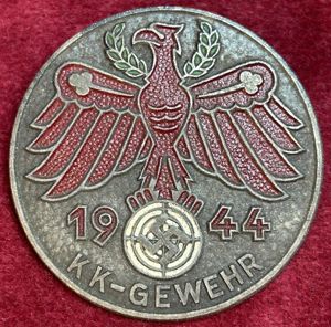 3rd Reich Standschützenverband Tirol-Vorarlberg Gauleistungsabzeichen in Silber 1944 ' KK-Gewehr …
