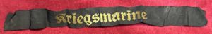 3rd Reich Kriegsmarine Mützenband 'Kriegsmarine'