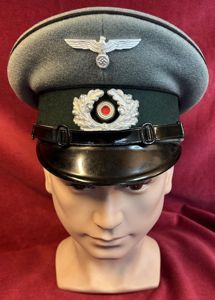 3rd Reich Schirmmütze für Ein Stabsoffizier der Pionier-Bataillon 43