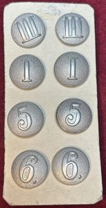 3rd Reich Wehrmacht Knöpfen 8 Stück für die Schulterklappen