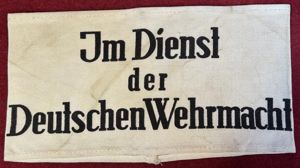 3rd Reich Im Dienst der Deutschen Wehrmacht Armbinde